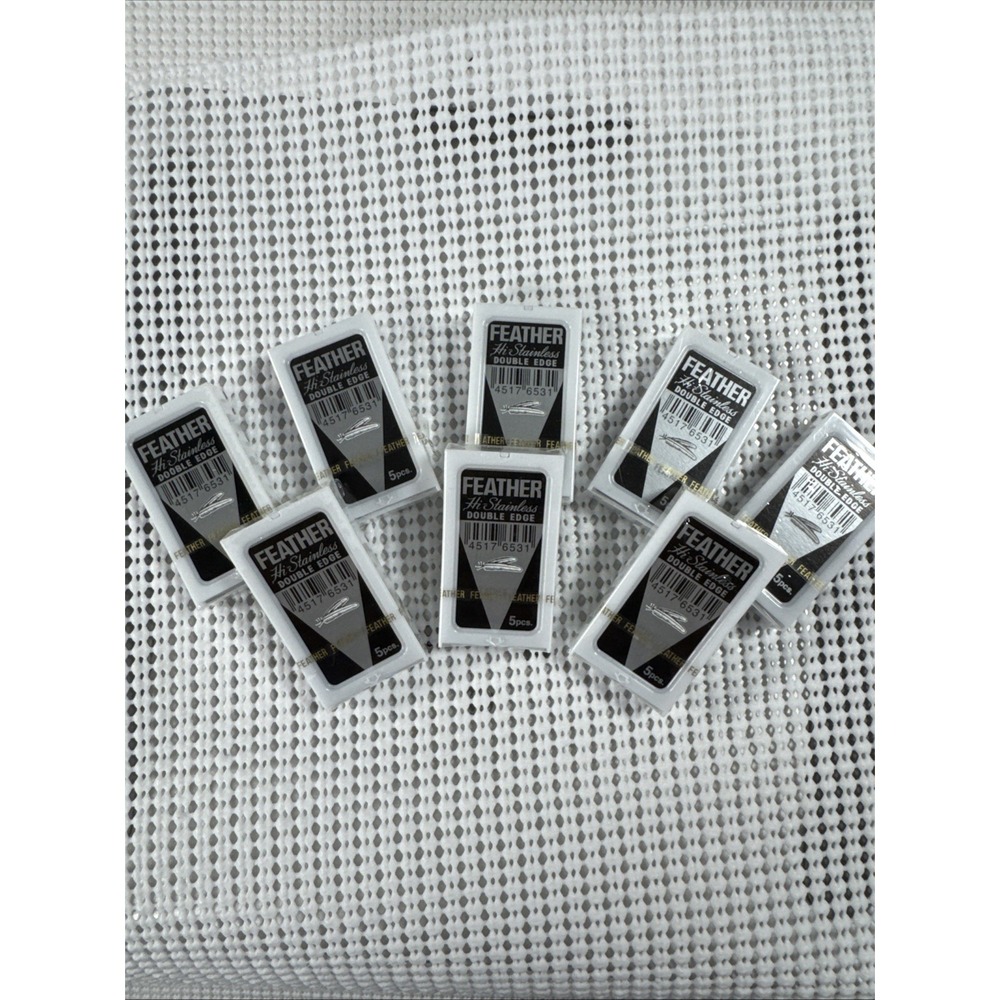 Feather Hi-Stainless Double Edge Razor Blades SF5PK 40 Count 8 Packs x 5 NEW